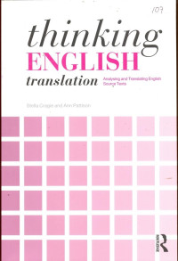 Image of Thinking English Translation ; Analysing and Translating English Source Texts