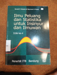 Ilmu Peluang dan Statistika untuk Insinyur dan Ilmuwan.