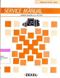 Service Manual ; Pompa injeksi model PE (S)-P