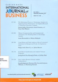 Image of Gadja Mada International Journal of Business
