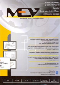 Journal of Mechatronics, Electrical Power, and Vehicular Technology