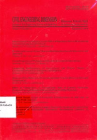Image of Civil Engineering Dimension : Journal of Civil Engineering Science and Application