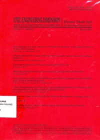 Image of Civil Engineering Dimension: Journal of Civil Engineering Science and Application