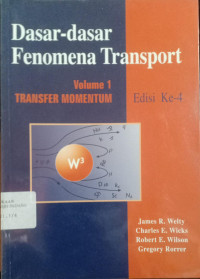 Dasar-dasar fenomena Transport : Vol.1 Transfer Momentum / James R. Welty