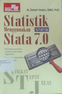 Image of Singkat Tepat Jelas Statistik Menggunakan Stata 7.0