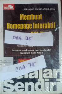 Image of Belajar Sendiri Membuat Homepage Interaktif Dengan CGI / Perl