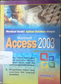 Image of Membuat sendiri aplikasi database dengan microsoft access 2003
