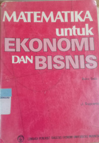 Matematika Untuk Ekonomi Dan Bisnis